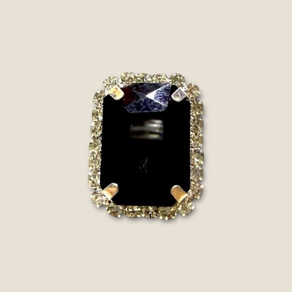 Socks, Crocs & Other Shoe Charms Set of 9 ~ Bling Rhinestones Black & Gold - Picture 7 of 10